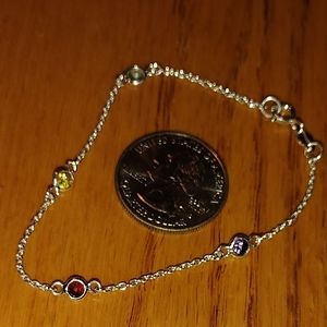 Sterling 4 gem bracelet